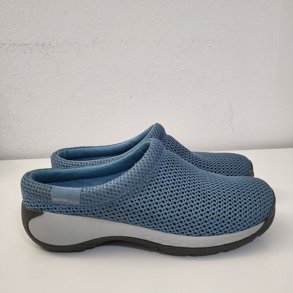 MERRELL Encore Q2 Breeze Womens 7.5 Blue Mesh Slip On Mules Clogs J94368